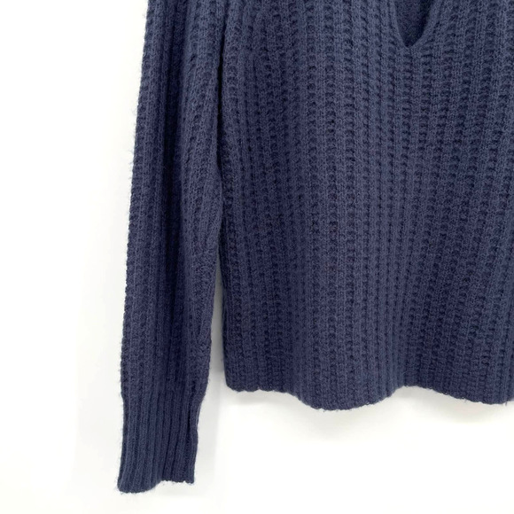 NWT 360 Cashmere Pamela Ribbed Wool & Cashmere Blend Sweater Prussian Sz XS Blue - Picture 13 of 14